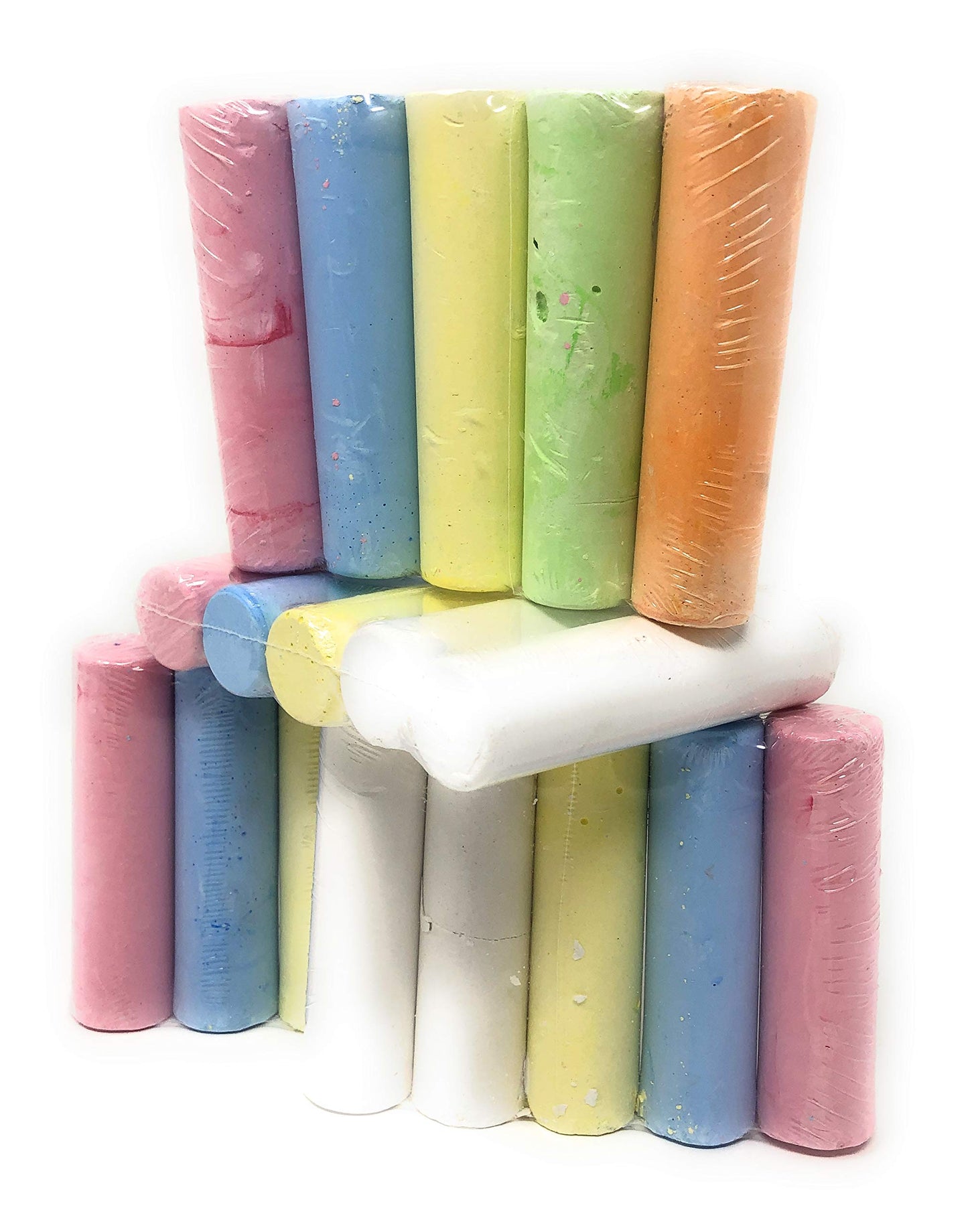 Play Day Sidewalk Chalk, 20 Count, Multi-Color, Model M62020b-c, Durable Chalk for Outdoor Fun