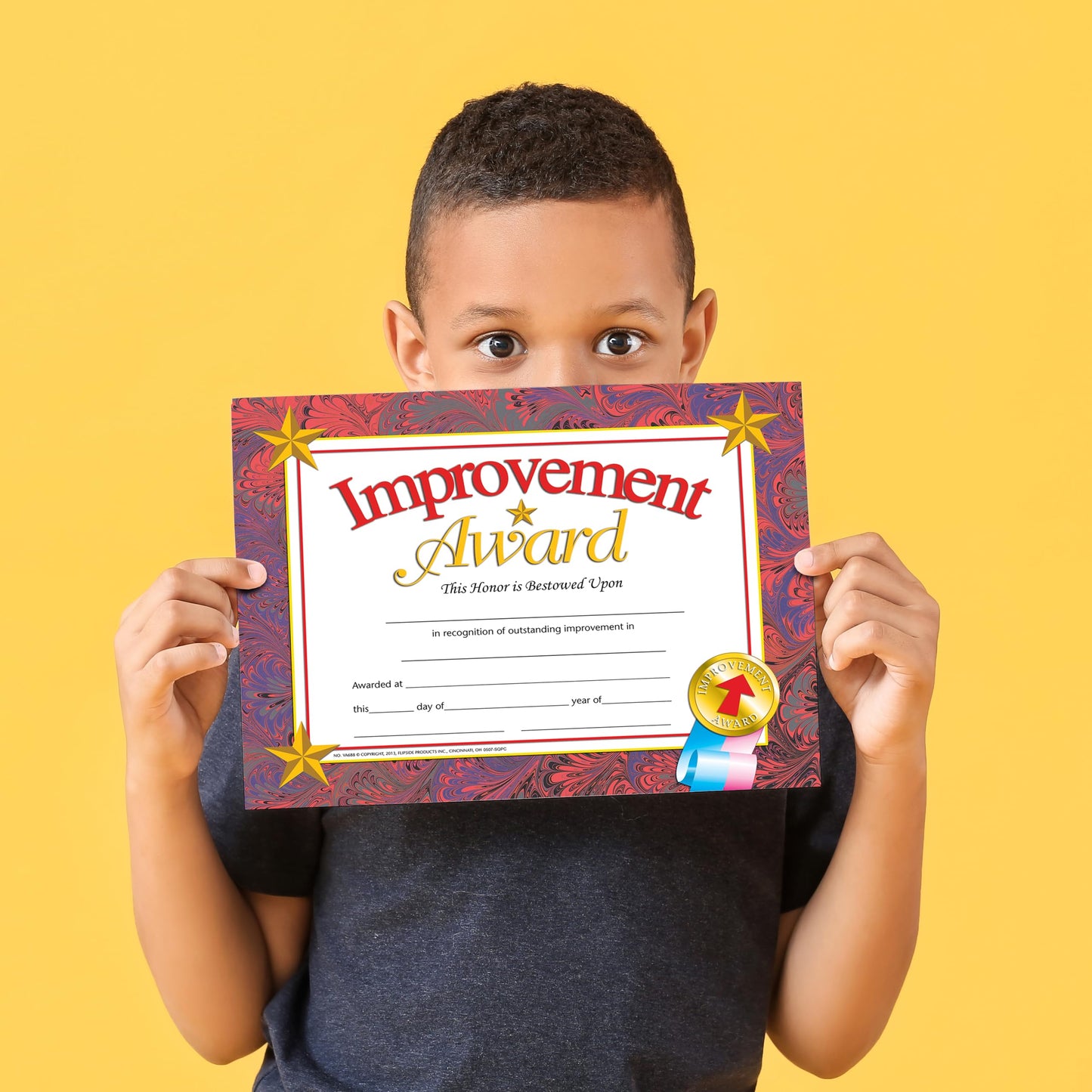 Flipside Products Improvement Award Certificate, Recognition, Award Student Achievement, Incentive, Hayes, Full-Color, 8.5'' X 1