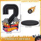 MiniInflat Race Car 2nd Birthday Number Sign Centerpiece Race Car Theme 2nd Birthday Party Supplies Wooden Table Decoration Phot