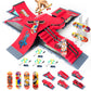Rngodo Fingerboard Skatepark Skate Park Kit, 6-In-1 Finger Skateboard Ramp Set Ultimate Parks Training Props With 6 Finger Skate