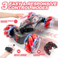 WJWMIRC 1:10 Remote Control Stunt Car 4WD 2.4 GHz Hand Gesture Sensing RC Crawler Vehicle 360 Flips with Lights Music Spray Birt