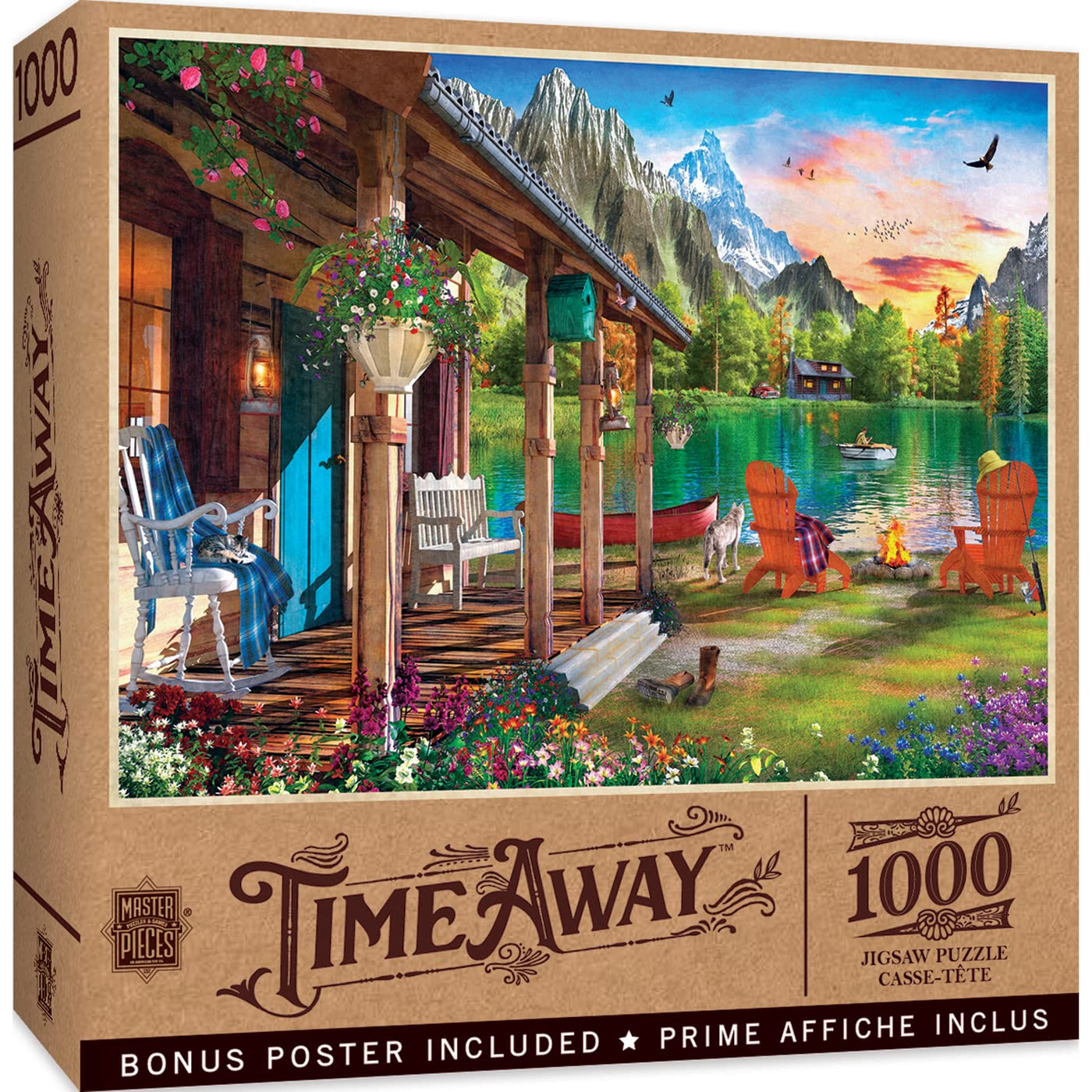 Masterpieces 1000 Piece Jigsaw Puzzle For Adults, Family, Or Kids - Evening On The Lake - 19.25'X26.75'