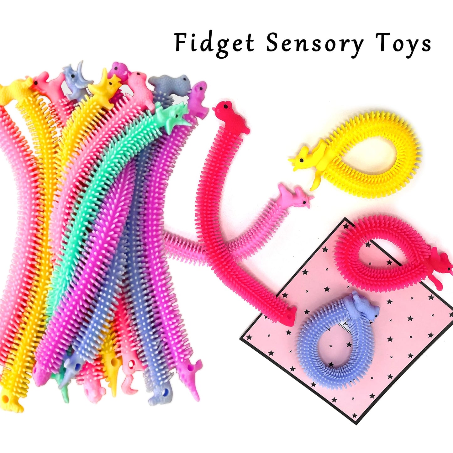 Yzxodn 30 Pack Stretchy Strings Fidget Toys - Vibrant Sensory Toys For Kids And Adults Stress Relief - Anti-Anxiety Autism Toys