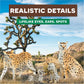 Terra By Battat – 4 Pcs 1-4' Cheetah Toys Family Set - Plastic Cheetah Figurines – Realistic Zoo Animals – Collectible Safari Animals Figures For Kids 3+