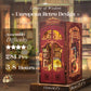 CUTEBEE Book Nook Kit - DIY Miniature House Dollhouse Kit for mature-themed and Teens  Booknook Bookshelf Decor Alley Model Build with LED Light  Gifts for Family and Friends (Library of Wisdom)