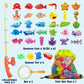 Cozybomb Magnetic Fishing Game For Kids - Bath Pool Toys Set For Water Table Learning Education Fishin For Bathtub Fun With 4 Sq