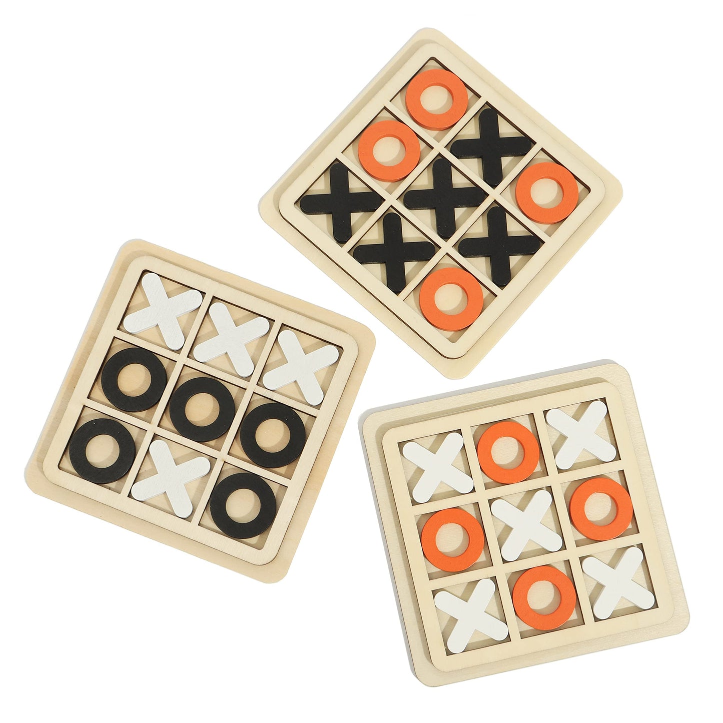 Tic Tac Toe Xo Wooden Board Games Desk Toys 3 Pack Classical Family Children Kids Educational Toy