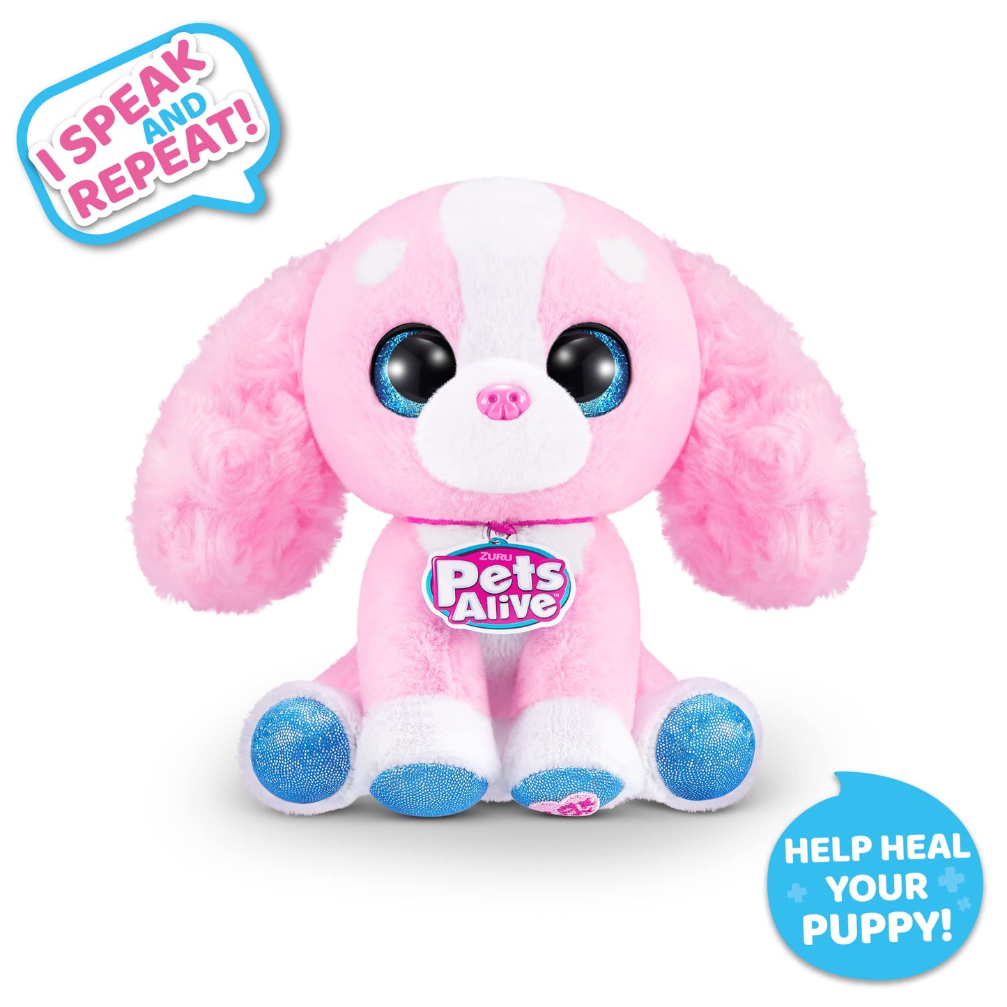 Pets Alive Cocker Spaniel Puppy Plush Toy - Electronic Speak & Repeat, Series 3, Cotton Material, Model 9540H, Cocker Spaniel Color