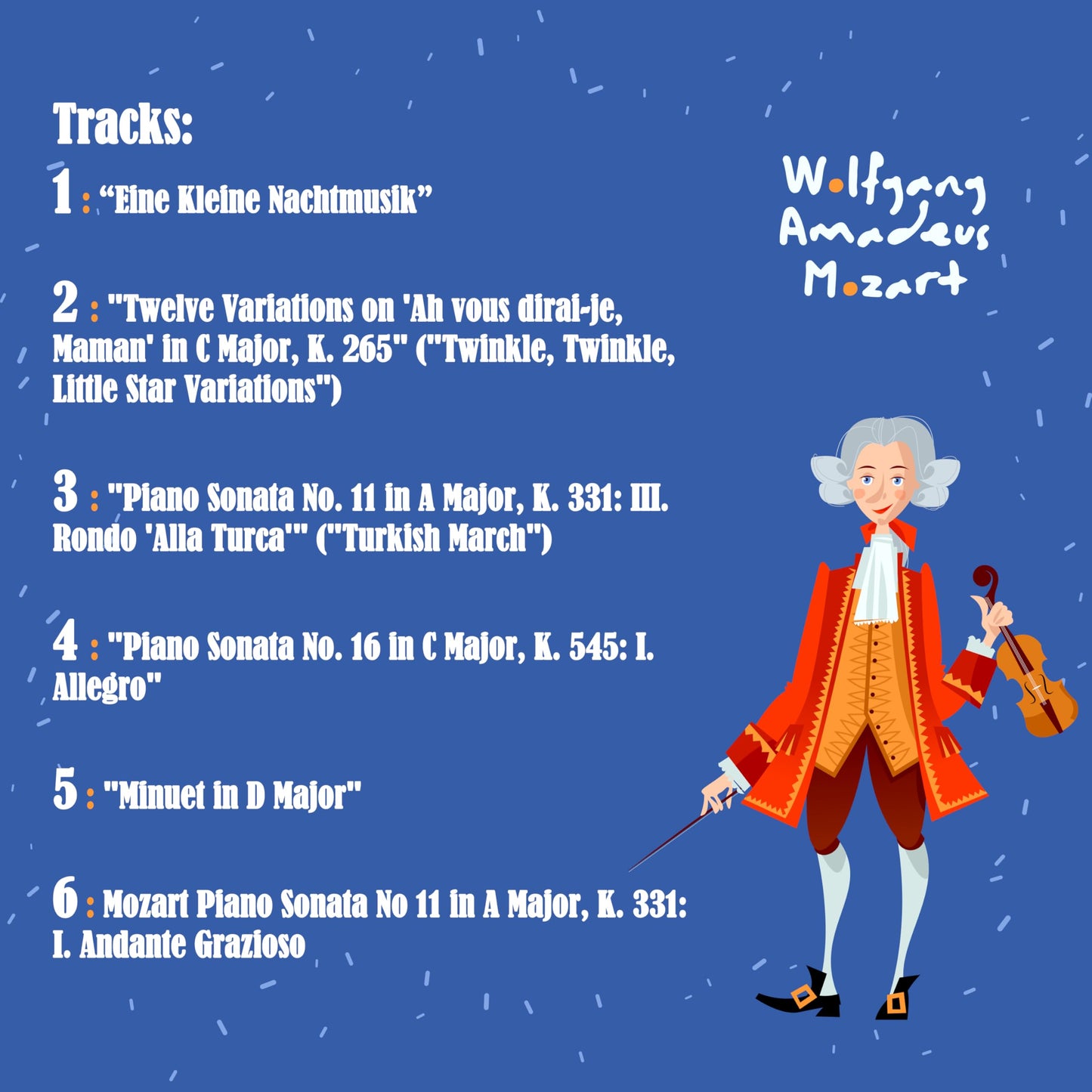 June Garden Soothing Music Sweet Dolly Amadeus Mozart - Master Of Classical Music - Interactive Music Playing Stuffed Ultra Soft