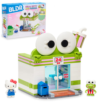 Bldr Hello Kitty And Friends Keroppi Mart Building Set With Hello Kitty And Keroppi Minifigures - Gift For Kids, Girls, Sanrio,