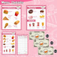 Restaurant Playsets For Kids - Waitress Role Play Costume Set For Girls, 60 Pieces Food Playset With Girls Apron, Diner Playset For Kids, Play Restaurant, Pretend Restaurant Playset For Kids Age 3+