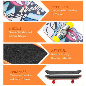 25 Pieces Fingerboards Set Mini Finger Skateboard Fingertip Movement Party Favors Finger Skate Include Replacement Wheels And Tools