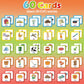 Aizweb Cvc Word Match Game - 60 Pc Toddler Card Games For Kids Ages 3-6, Phonics Flash Cards For Preschool & Kindergarten Learning Activities, Educational Toys For Home School Supplies