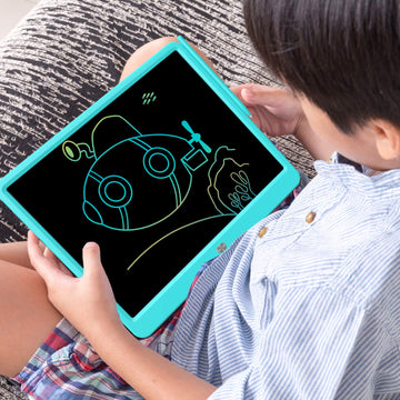 Flueston Lcd Writing Tablet 15 Inches Colorful Screen Drawing Pad, Doodle And Scribbler Boards For Kids, Electronic Educational