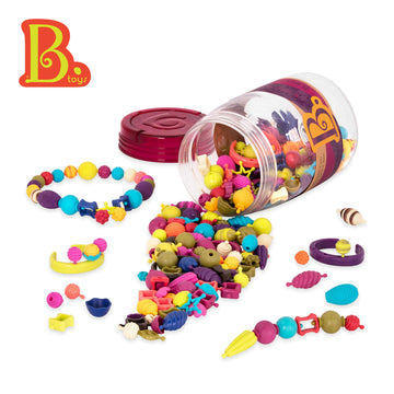 B. toys - Pop Arty! 275 Pieces - Jewlery Making Kit - Creative Pop Snap Bead Set for Kids - DIY Craft Jewelry Making Kit - Neckl
