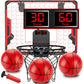 Figbush Basketball Hoop Indoor for Kids(4-12 Years Old), Over The Door Basketball Hoop with Scoring, Countdown and Music Accompa