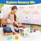 6-In-1 Baby Toys 6 To 12 Months, Montessori Toys For Babies 6-12-18 Months, Infant Teething Toys Stacking Blocks Rings Sensory B