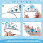 Zhanmai 24 Pcs Princess Crown Set Girl Plastic Tiara Dress up Costume Valentine Day Rhinestone Tiara Birthday Favor(Blue)