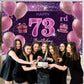 73Rd Birthday Decorations For Girls Imisi Happy Birthday Banner Pink Decorations For A Party Birthday Backdrop For Women