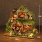 Lannso DIY Dollhouse Miniature Kit  Doll House Kit  Mini Handmade Wooden Dollhouse Toys for mature-themed Gift (EA002)