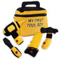 Talking Plush Set for Toddlers | Includes Cuddly Hammer, Handsaw, Screwdriver, Hand Drill, & Zippered Tool Box with Cool Sounds 