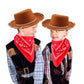 Sgbetter 4 Pack Kids Cowboy Hat With 4 Pieces Bandana Set Felt Cowboy Hat For Boys Grils Western Theme Birthday Party Costume Dr