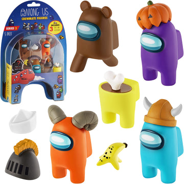 P.M.I. Among Us Crewmate Figures | 5 Among Us Toys Out Of 16 Collectibles In 1 Pack | Among Us Merch Incl. The Peeled And The Cl