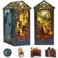 Catcrafter Book Nook Kit - Detective Agency Booknook For Bookshelf Decor, Diy Miniature House Kit, 3D Wooden Puzzle Dollhouse, C