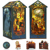 Catcrafter Book Nook Kit - Detective Agency Booknook For Bookshelf Decor, Diy Miniature House Kit, 3D Wooden Puzzle Dollhouse, C