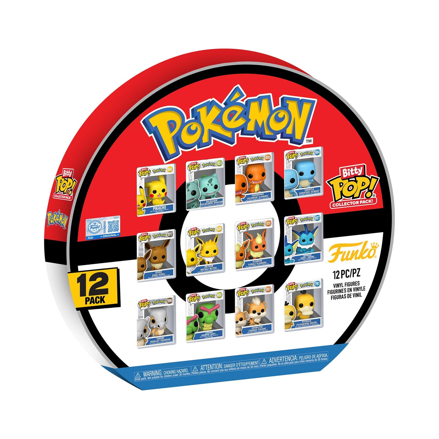 Funko Bitty Pop! Pokemon - Pack of 12 - Includes Pikachu, Eveee, Charmander, Squirtle and More - 2.2cm - Collectible Miniature -
