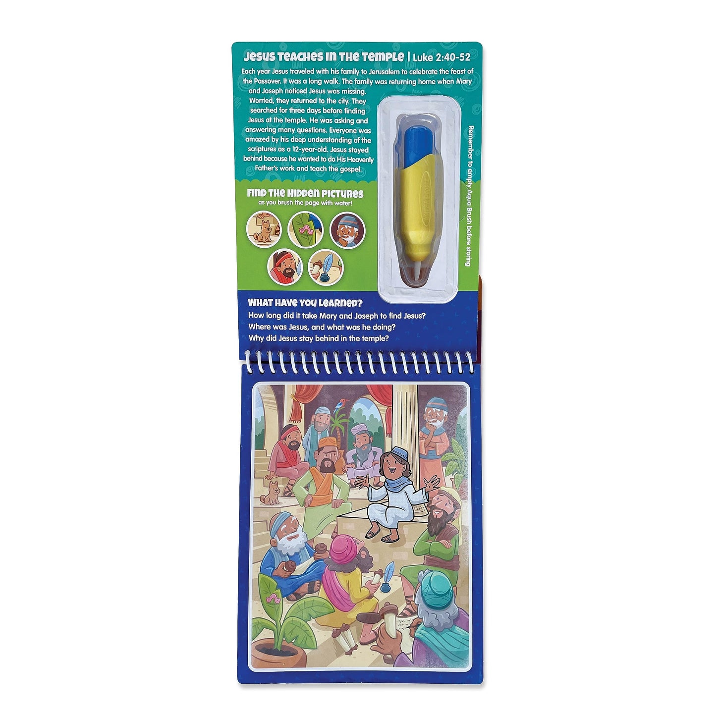Kangatoys Water Reveal Coloring Scripture Book For Kids. (New Testament #2)