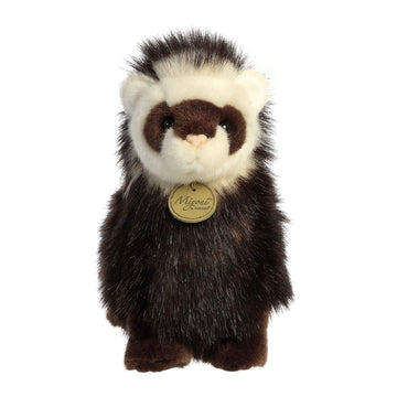 Aurora Realistic Miyoni Ferret Stuffed Animal - Lifelike Detail - Cherished Companionship - Brown 10 Inches