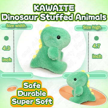 Dinosaur Stuffed Animals For Girls And Boys, Super Cute Fat Dinosaur Plush Toys Keychain, Soft Cuddly Mini Dino Plush Toy, Small