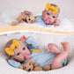 Aori Reborn Baby Dolls Girl - 20 Inch Realistic Handmade Cloth Body Newborn Baby Doll with Blue Eyes & Hand-Painted Hair Weighte
