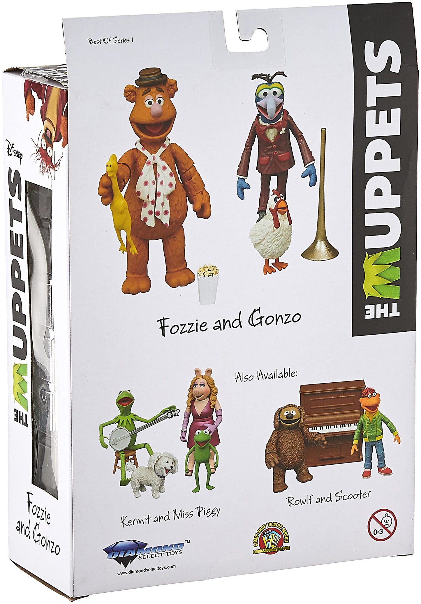 Diamond Select Toys The Muppets Best Of Series 1: Gonzo & Fozzie Action Figure Two-Pack, Multicolor