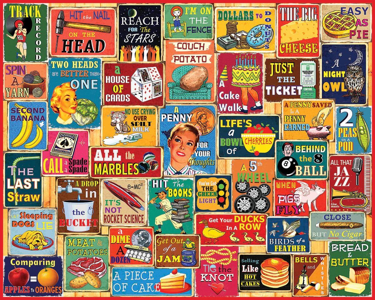 White Mountain Puzzles Things We Say  1000 Piece Jigsaw Puzzle