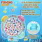Pakoo Magnetic Fishing Game - Rotating Board Game with Music, 45 Fishes & 8 Poles, Colorful Fun for Kids Ages 3-7