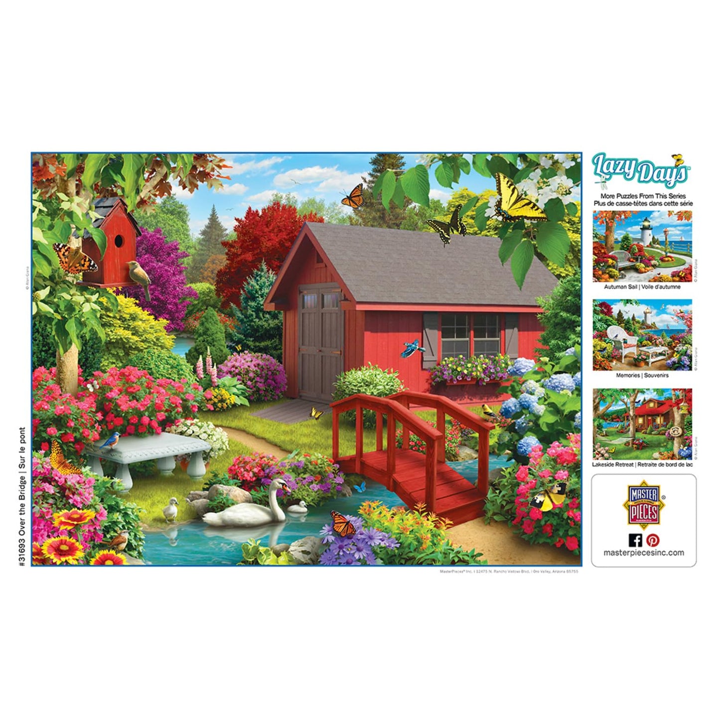 Masterpieces 750 Piece Jigsaw Puzzle For Adults, Family, Or Kids - Over The Bridge - 18'X24'