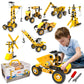 Hometter Building Toys For Age 5-12 Year Old Boys Gift, 6 In 1 Engineering Excavator Toys, Kids Stem Learning Toys Educational Building Kit