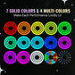 Ultrapoi Ultraknob Pro Swivel Handles Set (Pair (2)) - Rechargeable Knob Handles For Led Poi Balls - Over 35 Rainbow Color Modes & Flashing Patterns - Silicone Knob For Poi, Flow Art & Light Spinning