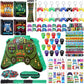 Spakon 113 Pcs Video Game Piata Video Game Birthday Party Supplies Piata Set 16 Mini Notebook 16 Pencil 16 Keychain 16 Silicone 