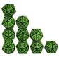 Smartdealspro 10-Pack Retro 26Mm Large 20 Sided Dice D20 Polyhedral Dice For Dnd Rpg Mtg Table Game(Retro Green)