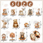 FYSUIMU 12Pcs Fall Woodland Animal Wood Table Sign Cute Autumn Forest Animal Wooden Cutouts with Base Tiered Tray Decor for Farm