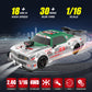 Sakeye Remote Control Car 1/16 2.4GHz 4WD RC Drift Car, Rechargeable High Speed RC Cars with Spray, Cool Lights, Two Batteries a