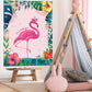 Neburora Pin The Crown On The Flamingo Party Game With 24 Crowns Stickers For Kids Flamingo Theme Party And Birthday Hawaiian Lu