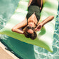 Big Joe Lagoon Lounger No Inflation Needed Pool Float, Rolling Wave Lime Double Sided Mesh, Quick Draining Fabric, 5 Feet Giant