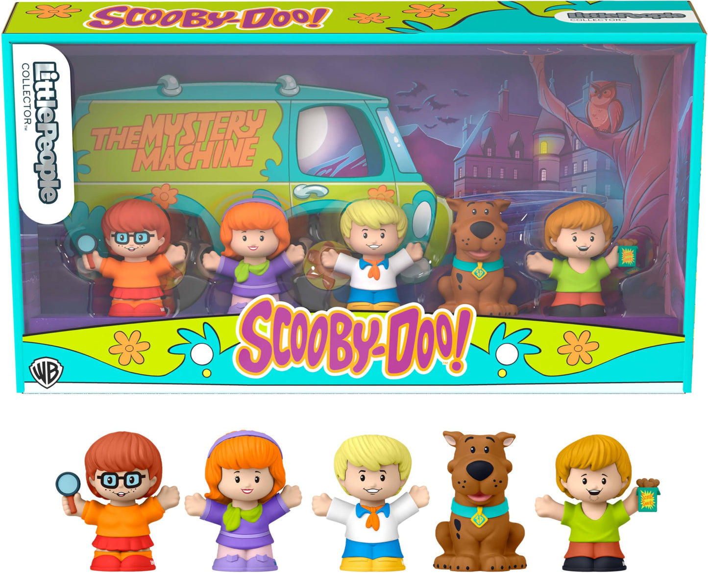 Little People Collector ScoobyDoo Cartoon TV Series Special Edition Set for Fans, 5 Figures in a Display Package