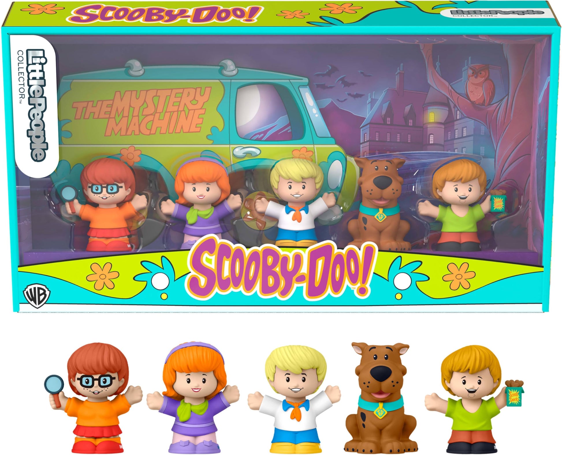 Little People Collector ScoobyDoo Cartoon TV Series Special Edition Set for Fans, 5 Figures in a Display Package