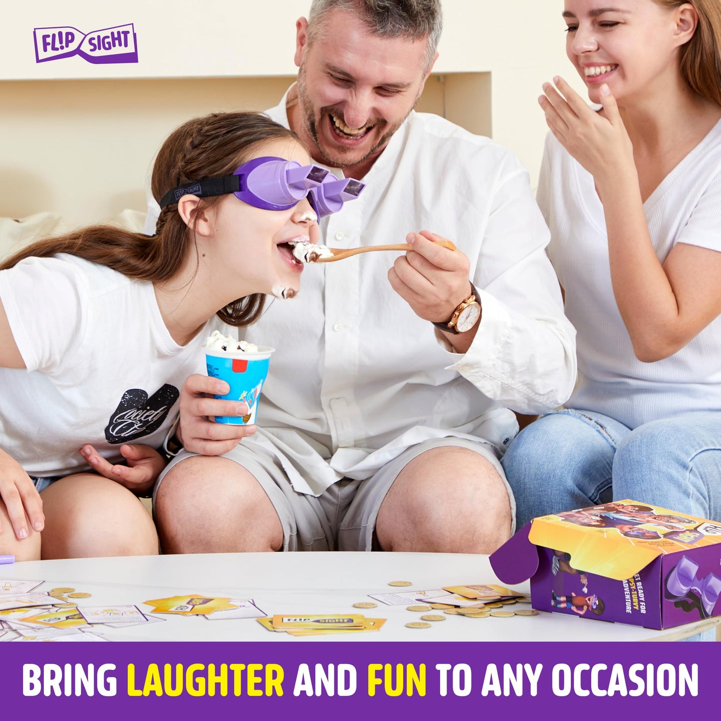 Dan&Darci Flipsight Upside Down Goggles Challenge Family Game For Kids And Adults - Kid Games For Boys & Girls 8-12 - Gifts For