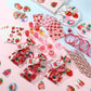 Sayglossy Strawberry Party Favors Set - 251 Pcs Gift Bags, Pencils, Notebooks, Bracelets, Keychains, Stickers - Perfect for Birthdays & Showers